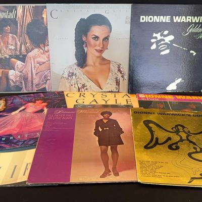3~LINDA RONSTADT, 4~DIONNE WARWICK, 2~CRYSTAL GAYLE Records LPs