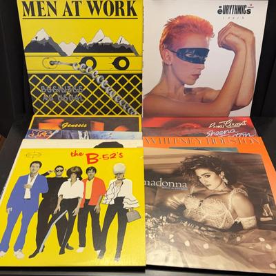 EURYTHMICS; B52s; MEN AT WORK; GENESIS; YES! Records LPs