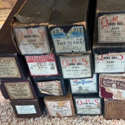 15 Vintage Player Piano Rolls