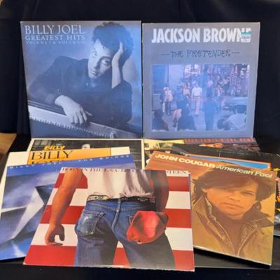 4~BILLY JOEL, SPRINGSTEEN, HUEY, J. COUGAR Records LPs