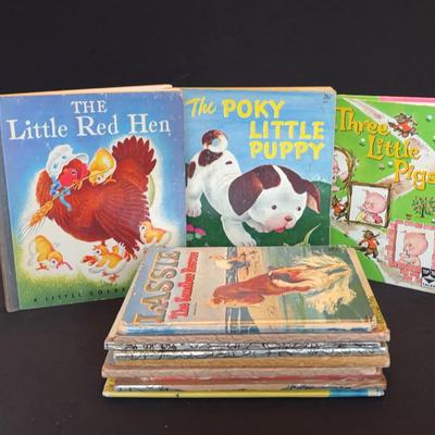 12 Vintage Children’s Books , Little Golden Books & Walt Disney’s Little Library 