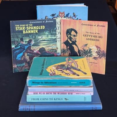 8 Vintage Hardcover Children’s Books  , Adventure & History and more 