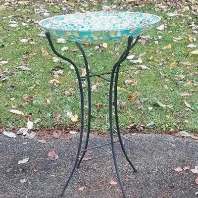 Glass Basin Bird Bath