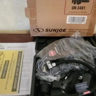 Sunjoe 24V Cordless Air Compressor New In Opened Box
