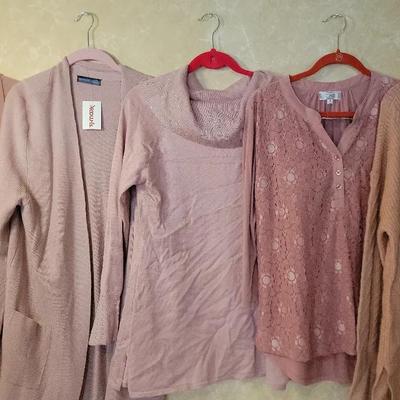 Set Of 5 XL Pink Sweaters NWT 