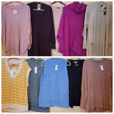Variety Of Women's Sweaters Size L NWT 