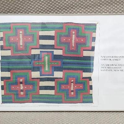Jack Silver Signed Poster “Navajo Germantown Chief Blanket” 