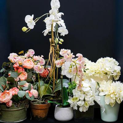 Faux Floral Arrangements (8) - 27" To 8"