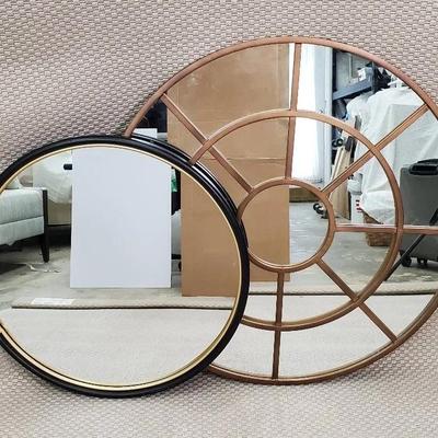 Round Wall Mirrors - 36 & 28” Diameter