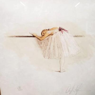 Douglas Hoffman Signed & Numberer Print “At The Barre” 