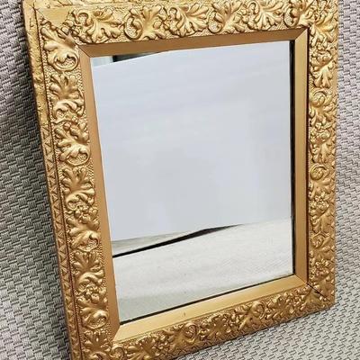 Ornate Gold Wood Framed Wall Mirror