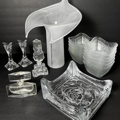 Sasaki “Rain” Dessert Bowls (11), Italian Jack In The Pulpit Vase, Desna Perfume Bottle, More