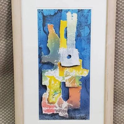 Laszlo Dus Signed Print “Szinek a Kek”