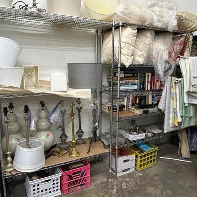 Wire Rack Shelving Units (2) - 47X18X75” & 48X18X75”