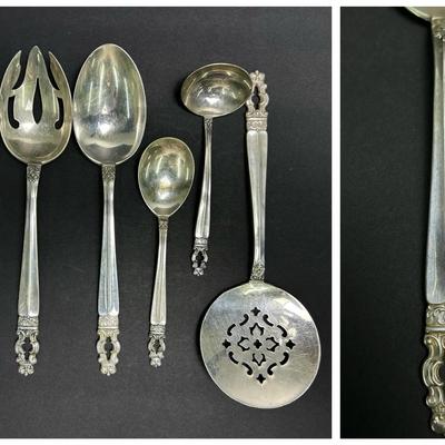 Sterling Silver Gorham “Hispana-Sovereign” Serving Spoons - 385 Grams