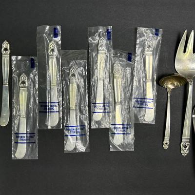 Sterling Silver International “Royal Danish” Butter Knives. Serving Fork & More