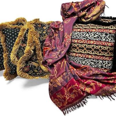 Tapestry & Jacquard Throw Pillows - 18x18" To 19x19"