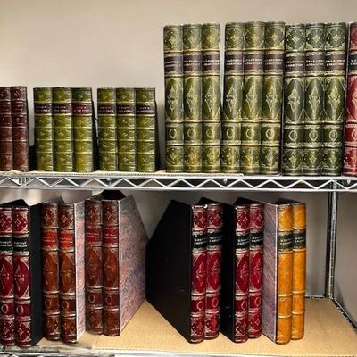 Faux Leather Bound Book Shelf Storage 