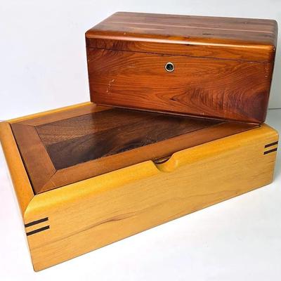 Hand Crafted Wood Jewelry Box & Lane Cedar Box - 9"x5"x4" To 12"x8"x4"