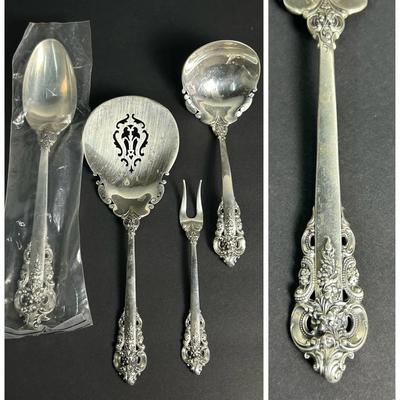 Sterling Silver Wallace “Grand Baroque” Serving Utensils - 301 Grams