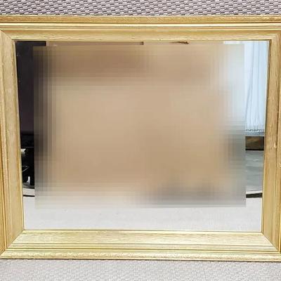 Gold Wood Framed Wall Mirror