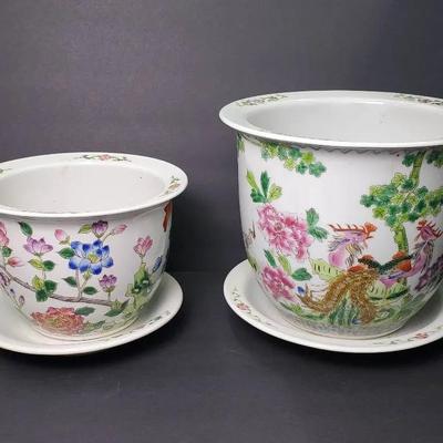Asian Planters - 9 & 11” Diameter 