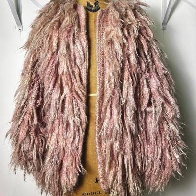 Vintage Shaggy Wool Faux-Mongolian Zaharoff Coat (Size 6)