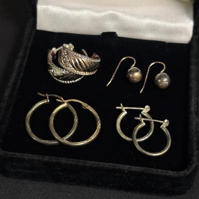 Four Sterling Earrings