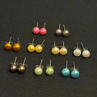 Sterling and Pearl Studs