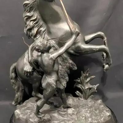 19th Century Bronze “Marley Horse” Sculpture, Dated 1937
