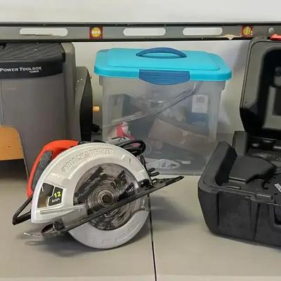 Black & Decker Circular Saw, Lasko Power ToolBox & Hardware Organizer Set