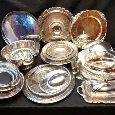 Oneida, Federal & Godinger Silver-Plated Serving Pieces Collection