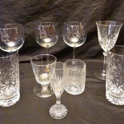 Masters Etched Wine Glasses, Royal Doulton Stemware & Cut Crystal Highball & Liquor Glass Collection