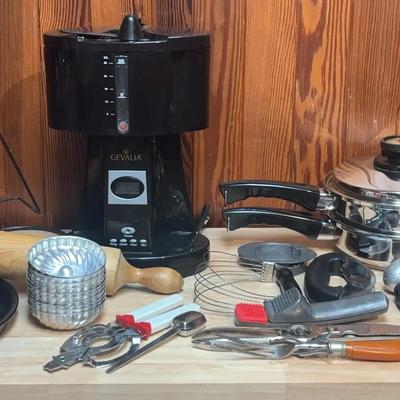 Kitchenwares Collection Featuring Baking Supplies, Gadgets & Rack