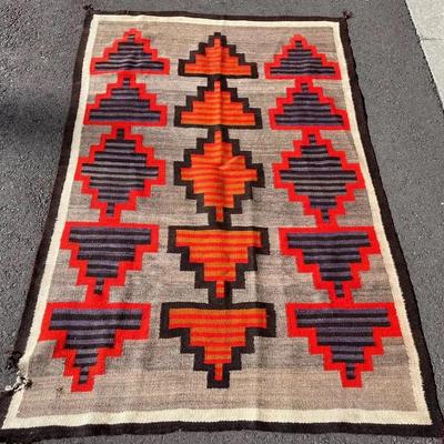 Navajo Style Wool Rug From Oaxaca 