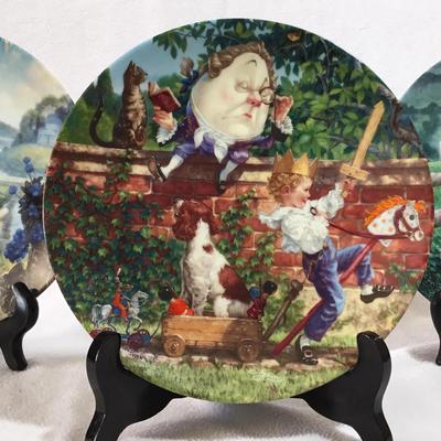 Knowles Nursery Rhymes Collector Plates Scott Gustafson COA- 3pcs