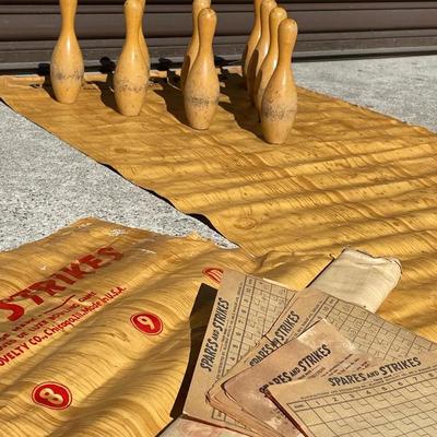 Spares And Stripes Lawn Bowling Set, Circa 1941