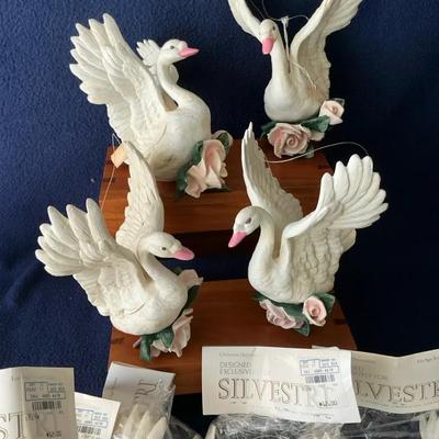Silvestri Christmas Swan Lake Ornaments, 9 Pcs