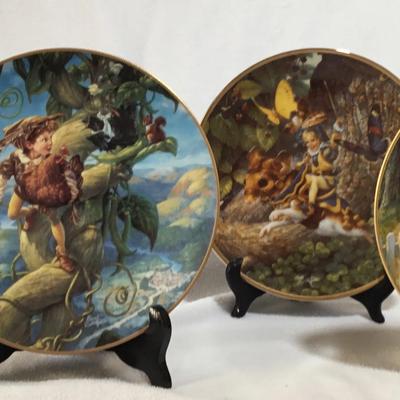 Knowles Nursery Rhymes Collector Plates Scott Gustafson COA, 4 pcs