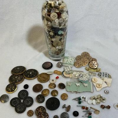 Buttons Galore, Mother Of Pearl, Tuxedo, Metal And More, Vintage