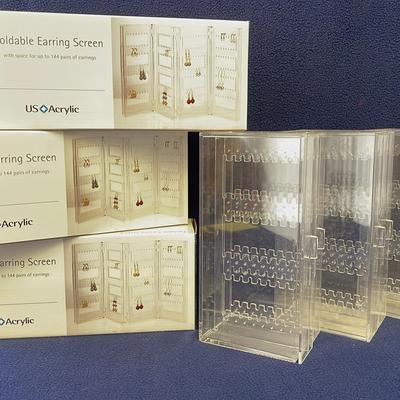 Acrylic Earring Display Cases, 6 Pcs