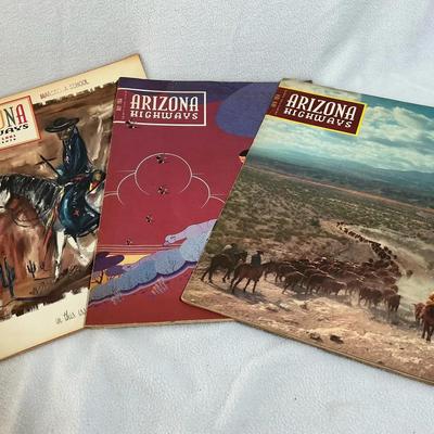 Arizona Highways Magazines 1950s & 1960s, 3 Pcs
