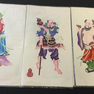 Chinese Papercut Art Warriors 8 Pc.