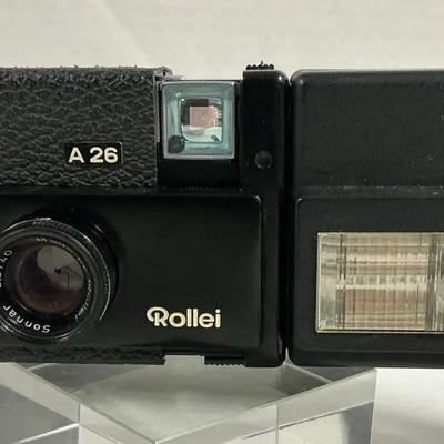 Rollei A26 126 Film Camera & C26 Flash Unit With Case Circa 1970s