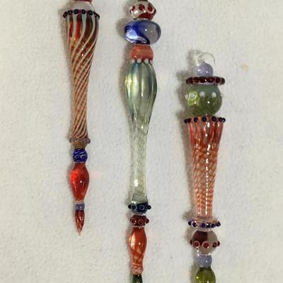 Art Glass Icicle Ornaments Corning NY