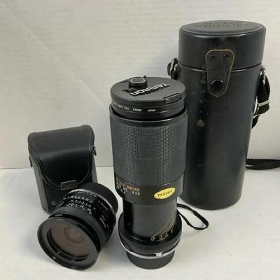 Tamron Camera Lenses: CF Tele Macro & 1:2.5 28mm With Cases