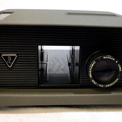 Bausch & Lomb Medium Format Balomatic 755 Slide Projector with Carrying Case & Manual