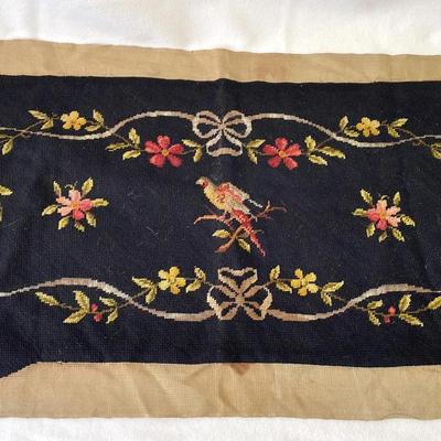 Needlepoint Tapestry, Birds, Flowers And Ribbon 