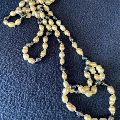 Fresh Water Pearl Strand Knotted, Multicolor