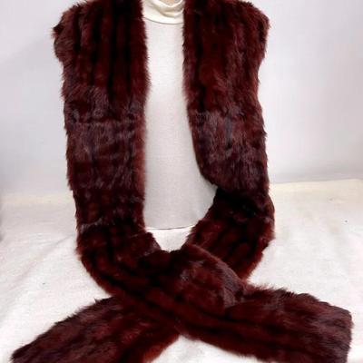 Vintage Burgandy Mink Stole